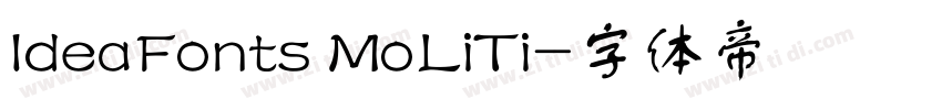 IdeaFonts MoLiTi字体转换